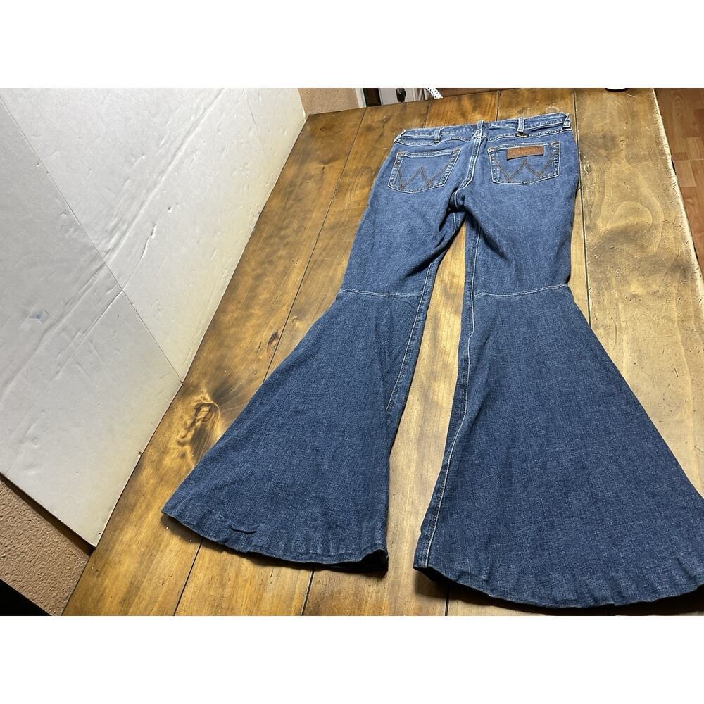 Wrangler Retro High Rise Flare Denim Bell Jeans Womens Size 29 ALTERED - Picture 5 of 11